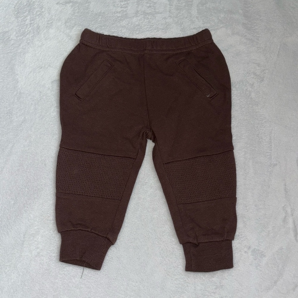 (3 for $10) baby essentials 6 month neutral brown jogger pants